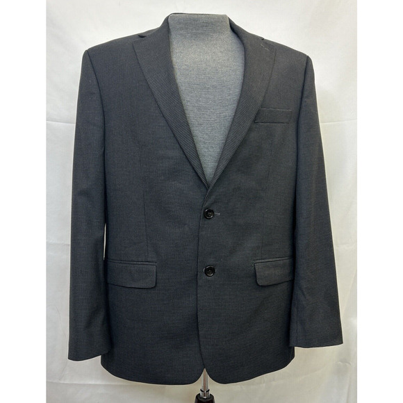 Lauren Ralph Lauren Sport Coat 42R Grey Check Houndstooth Blazer Jacket FS Chrty - Picture 1 of 12